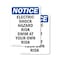 Signmission Electric Shock Hazard Risk Swim OSHA Notice Sign, Vinyl Decal, 7in W x 10in L, 2PK OS-2PACK-NS-D-710-V-11640 - alternate 1